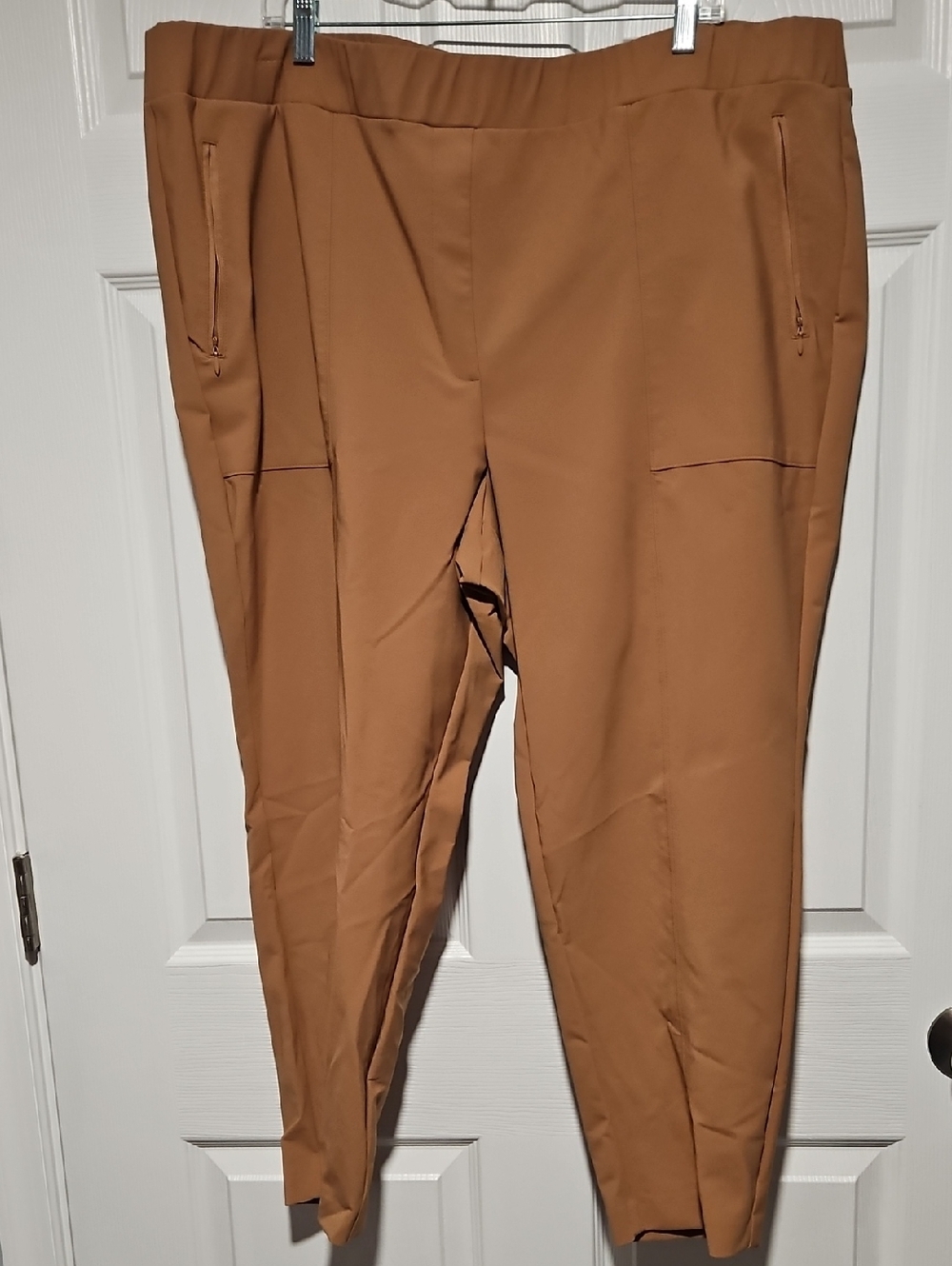 Lane Bryant Tan Cropped Pull-On Trousers